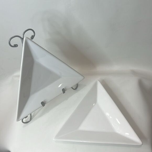 Waechterbach Plates Modern Rectangle Tapas Small Bites Appetizer Entree Set Of 2 - Picture 2 of 5